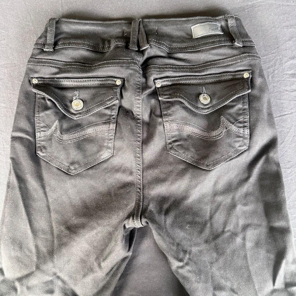 Angels Forever‎ Young Black Skinny Pants High Rise Double Button Size 6 - Picture 10 of 13
